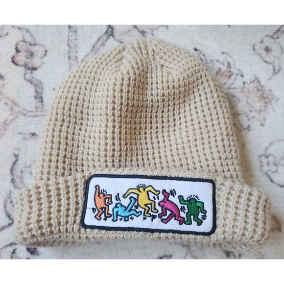 Keith Haring X Ripple Junction Logo Tan Beanie Hat main image 4